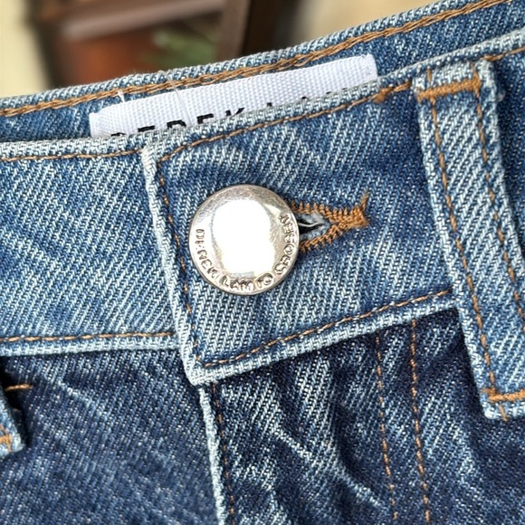 NWT Derek Lam 10 Crosby Denise Color Blocked High Rise Barrel Jeans Skyler Multi - Picture 4 of 16